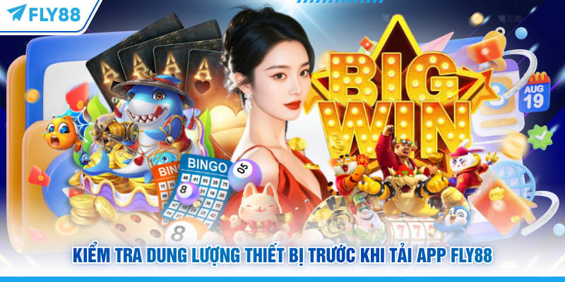 Kiểm tra dung lượng thiết bị trước khi tải app FLY88